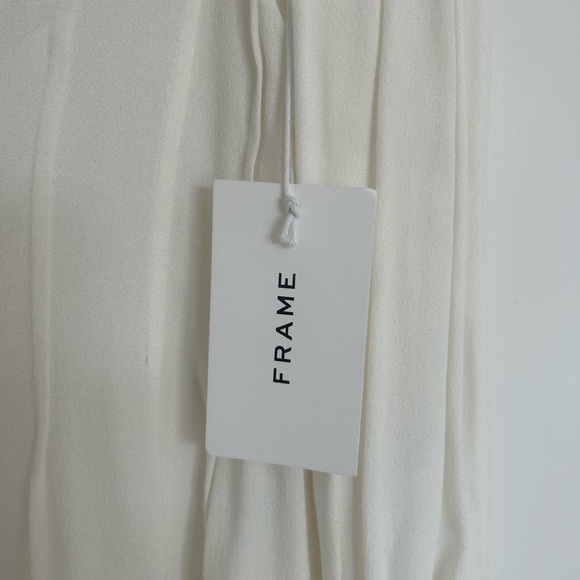 NWT Frame Denim White Long Sleeve Dress Button Detailing XS - Picture 5 of 7